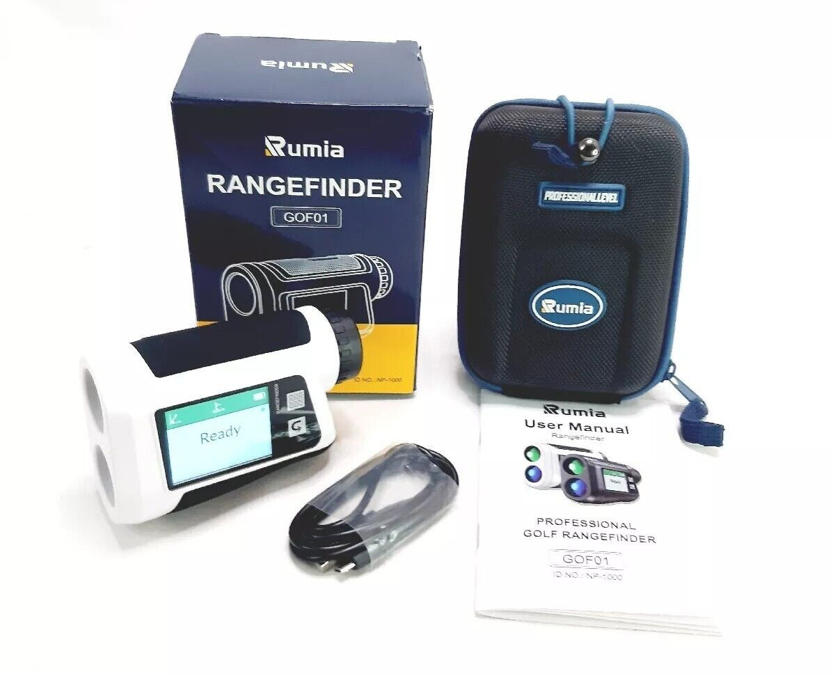 Golf Rangefinder 1200 Yard Laser Pin-Seek,Flag Lock with 6X Magnifier Rumia,LCD