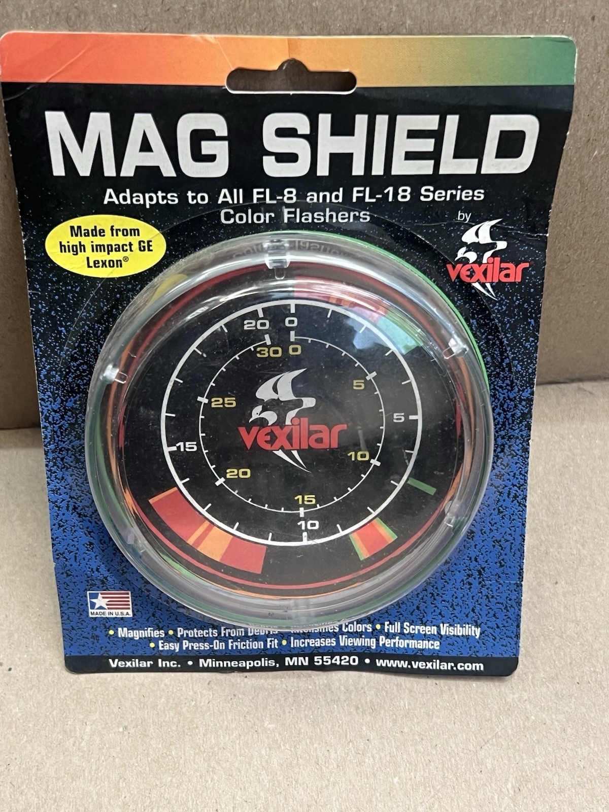 New Vexilar Mag Shield for All FL-8  & FL-18 Series, Clear MS0001 Color Flashers