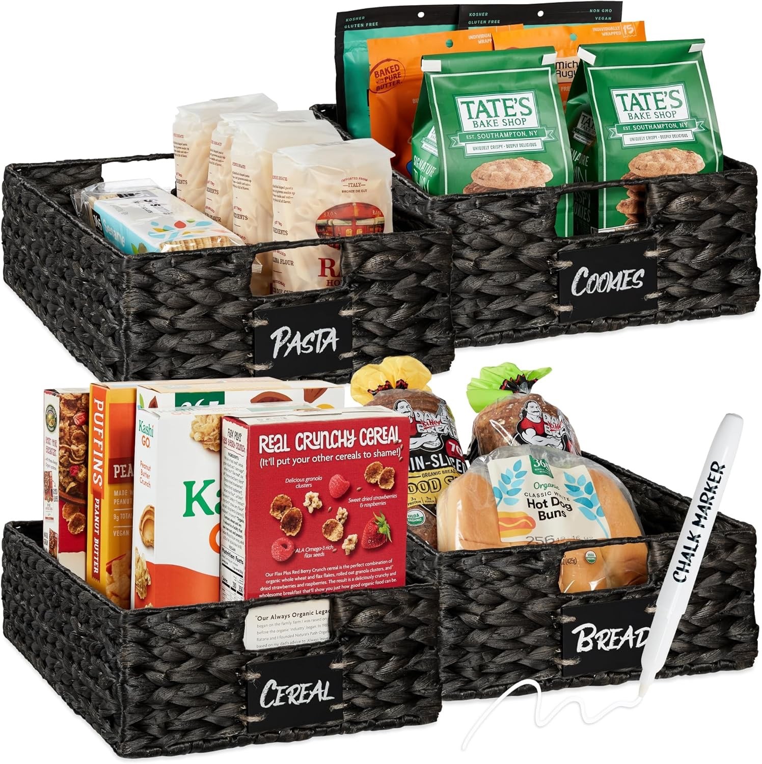 3pc Hyacinth Pantry Baskets SKY6779