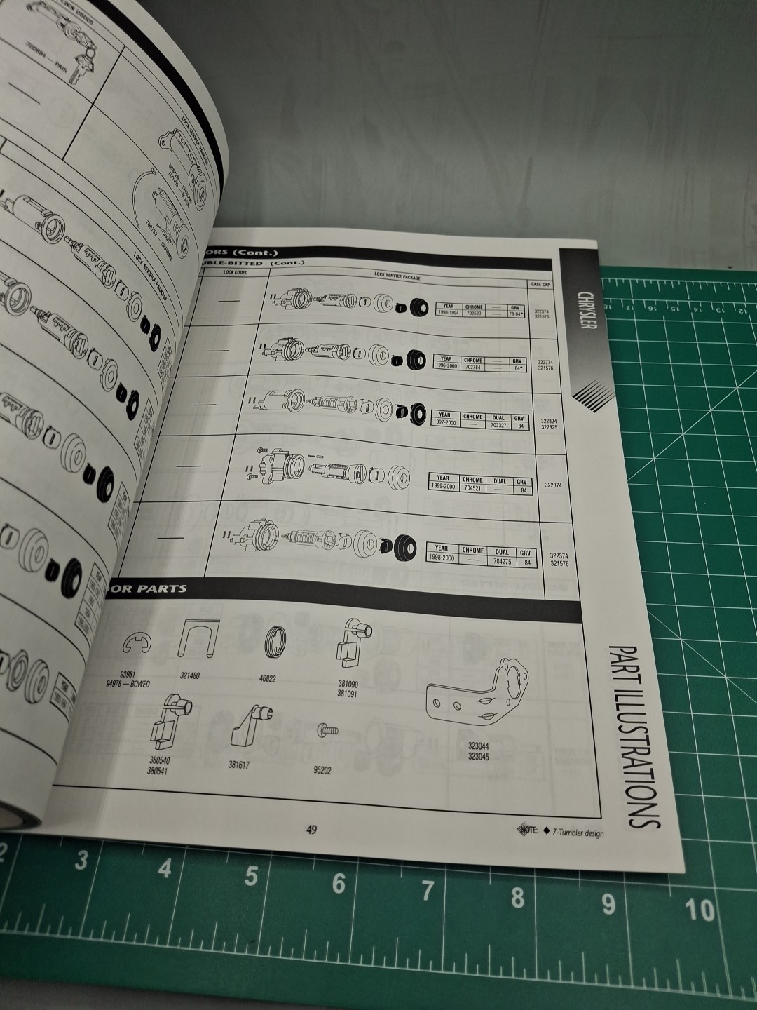 Strattec Professional's Choice For Original Lock Service Part Catalog 1986-2000