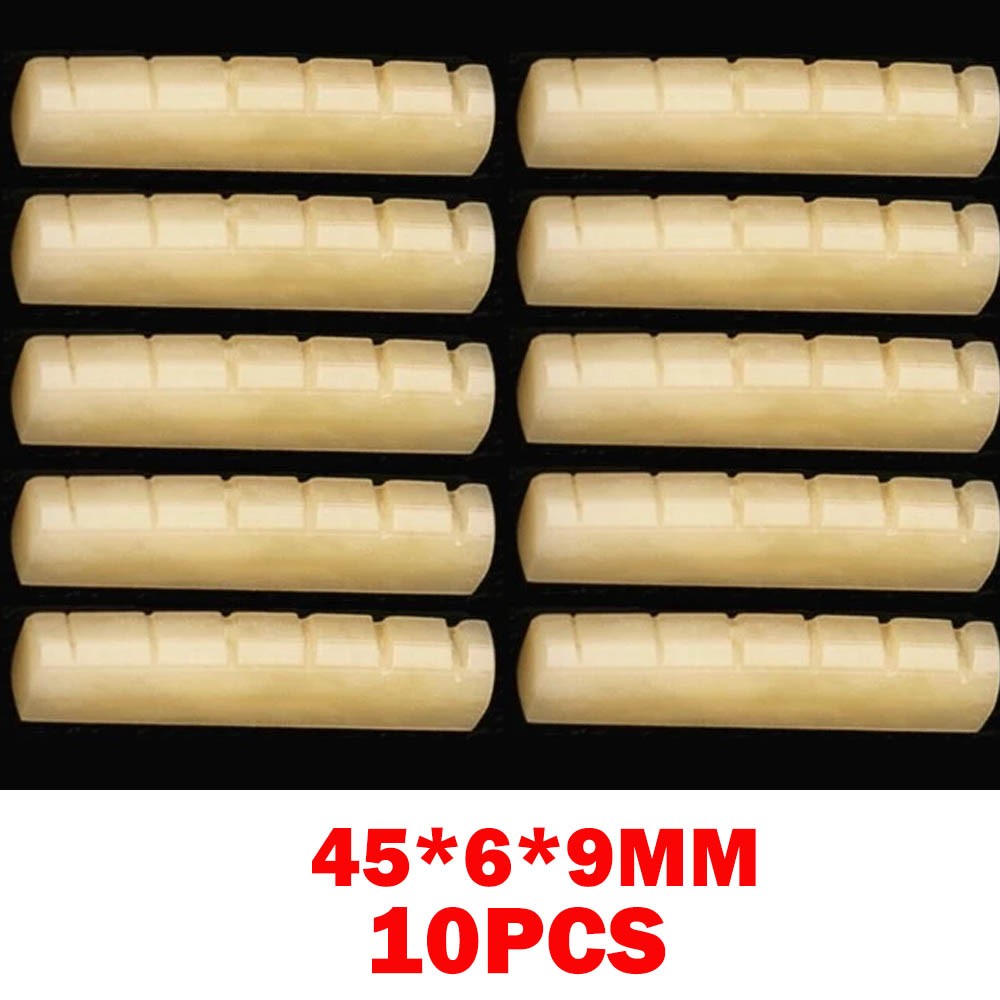 10Pc Guitar Unbleached Bone Nut Saddle Luthier 1 3/4"x15/64"x3/8" (45x6x9mm) NEW