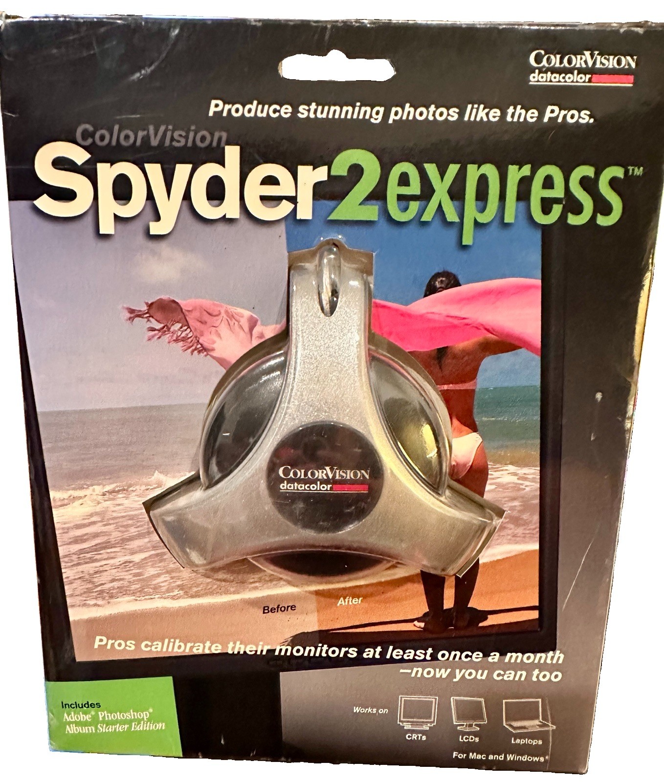 Color Vision Datacolor Spyder2Express Color Calibration Adobe Photoshop Starter