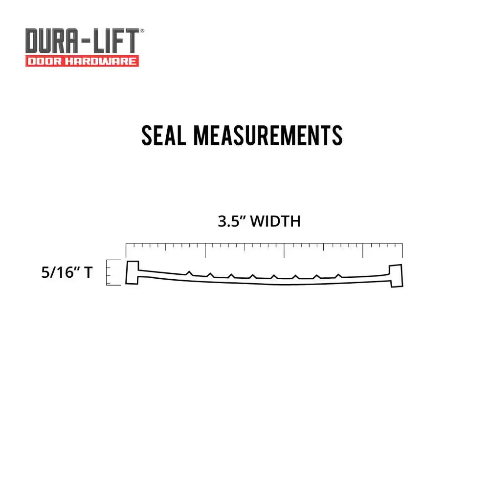 17 Ft. Garage Door Double-T Rubber Weather Seal