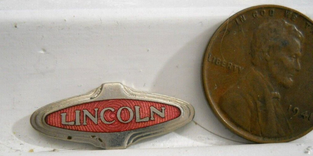 1931-33 LINCOLN K KA Trunk Bar Salmon Enamel Collectors Logo Car Token Medallion