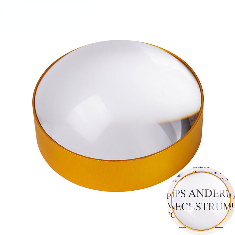 Dia.60mm Desktop Magnifier 3X Paperweight Magnifying Glass with Metal Frame
