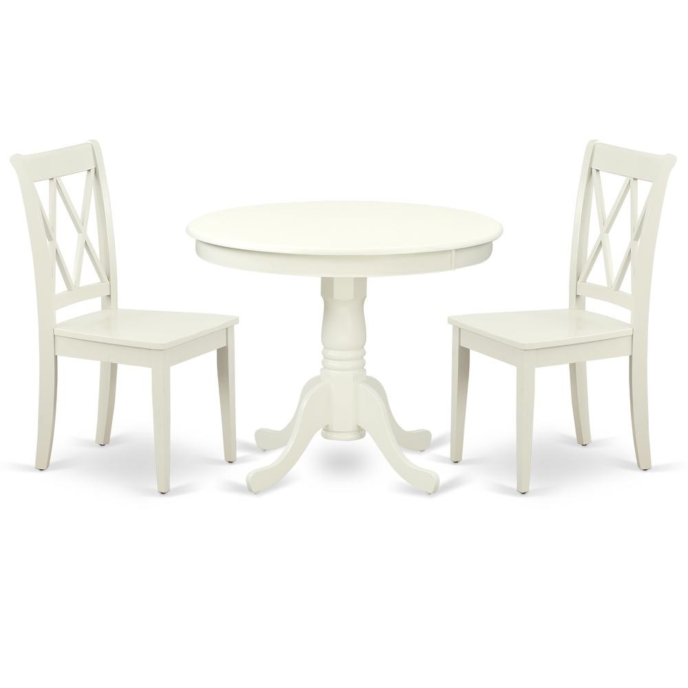 Dining Room Set Linen White, ANCL3-LWH-W