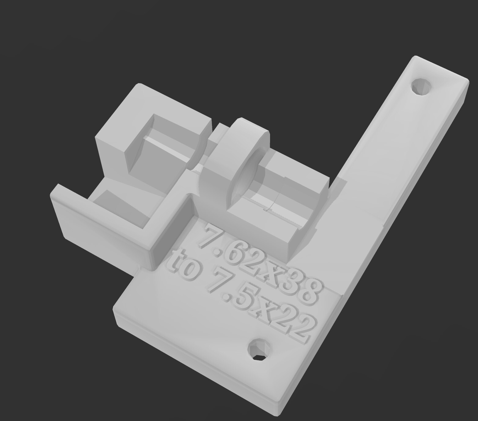 7.62×38mmR nagant to 7.5x22 swiss army jig tooling brass trimming cut off