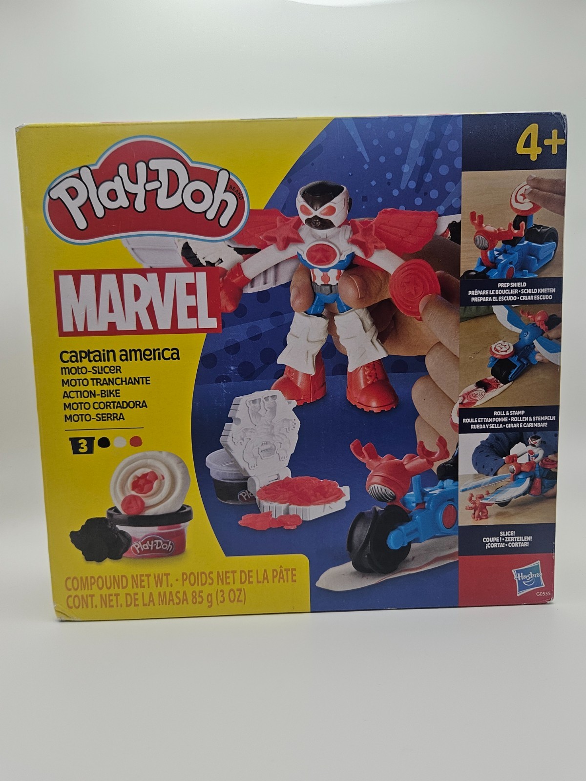 Play-Doh Marvel Captain America Stamping Shield with Bendy Action Figure