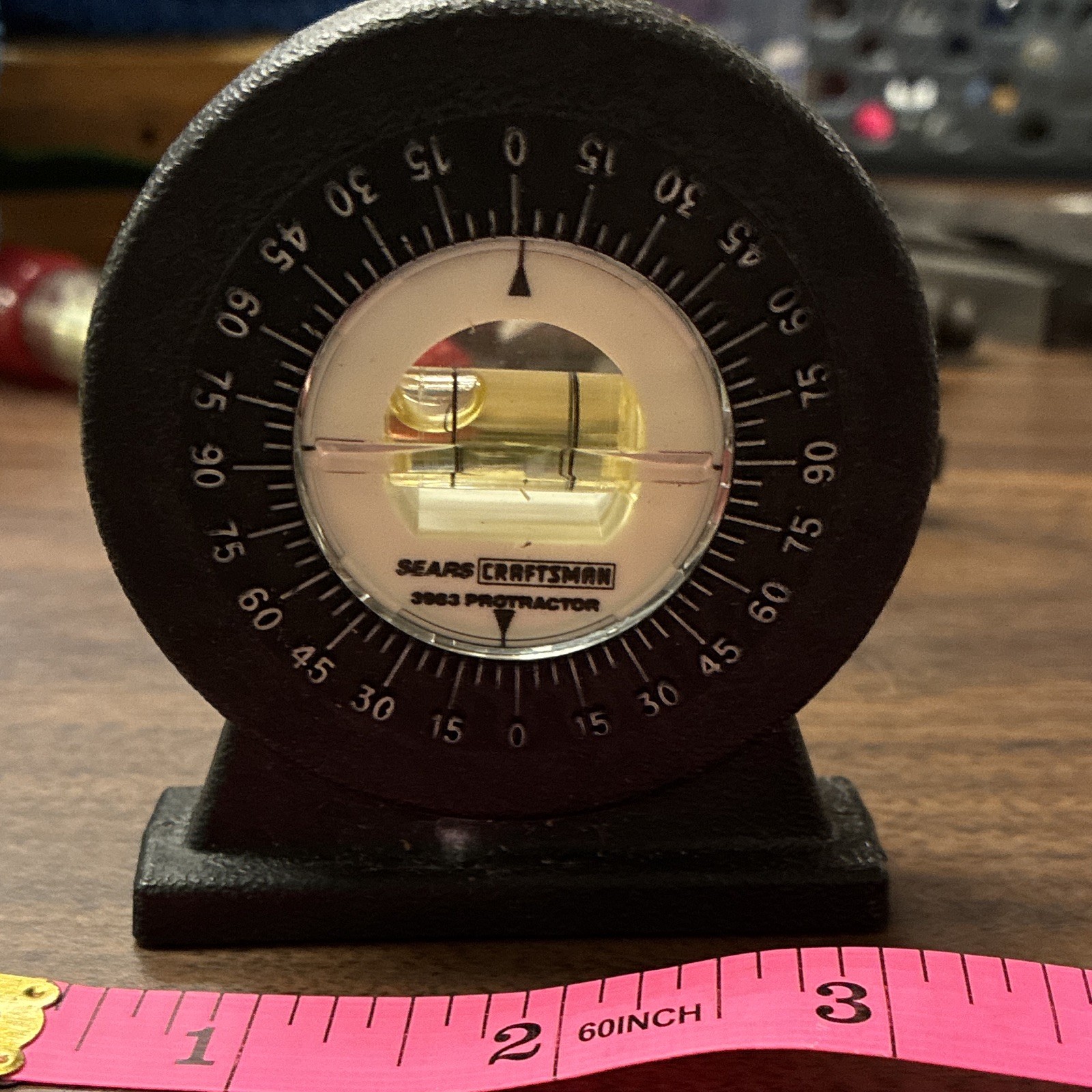 Sears Craftsman 3983 Round Head Protractor Level ,90°