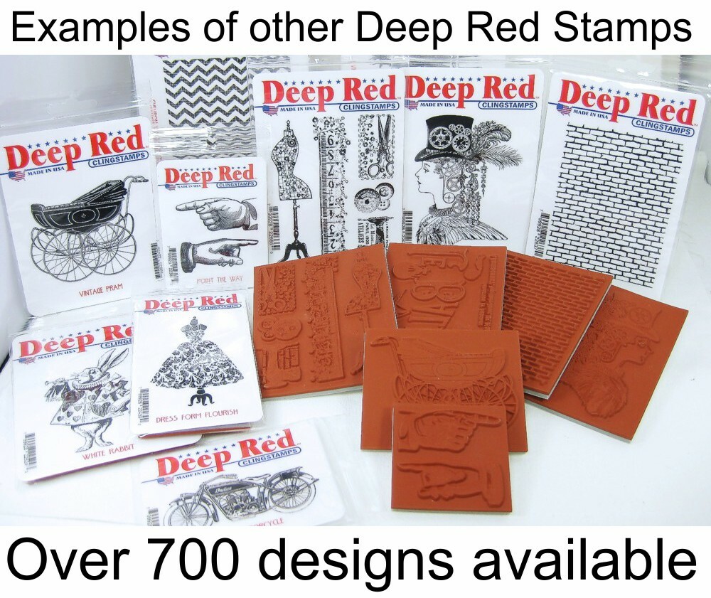 Deep Red Stamps Paris Perfume Rubber Cling Stamp