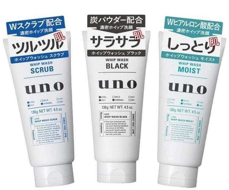 Shiseido - Uno Whip Wash 130g Black/ Scrub/ Moist 3 Types (Select)