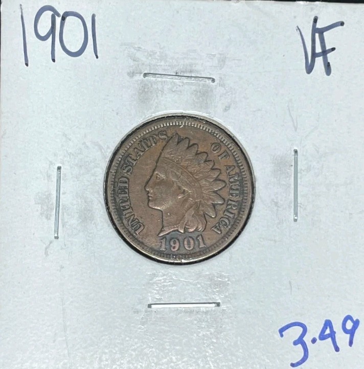 1901 INDIAN HEAD CENT ~ VF ~NICE COIN~