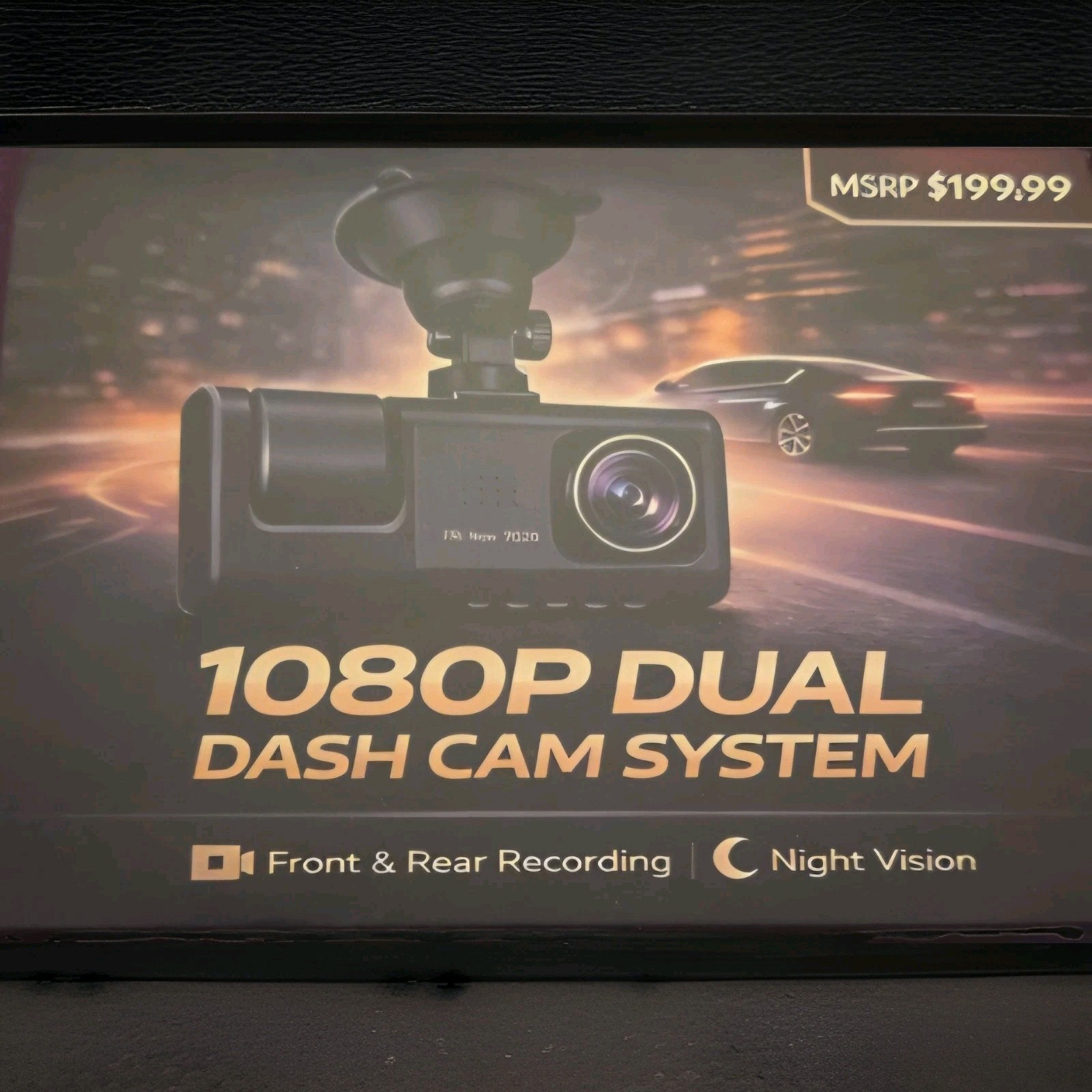 NEW GuardVue 1080P Dual Dash Cam Front & Rear Night Vision G-Sensor DVR