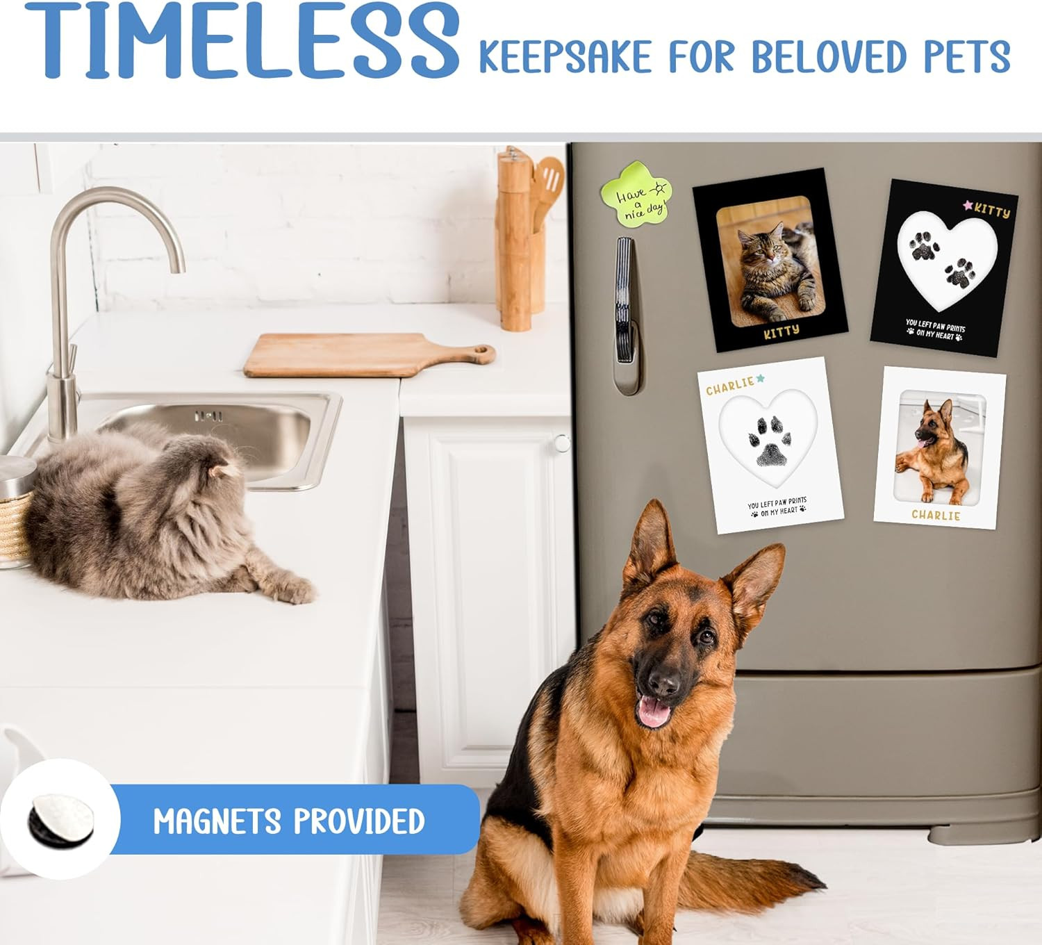Paw Print Keepsake Kit - Inkless Stamp Pad & Frame for Pets