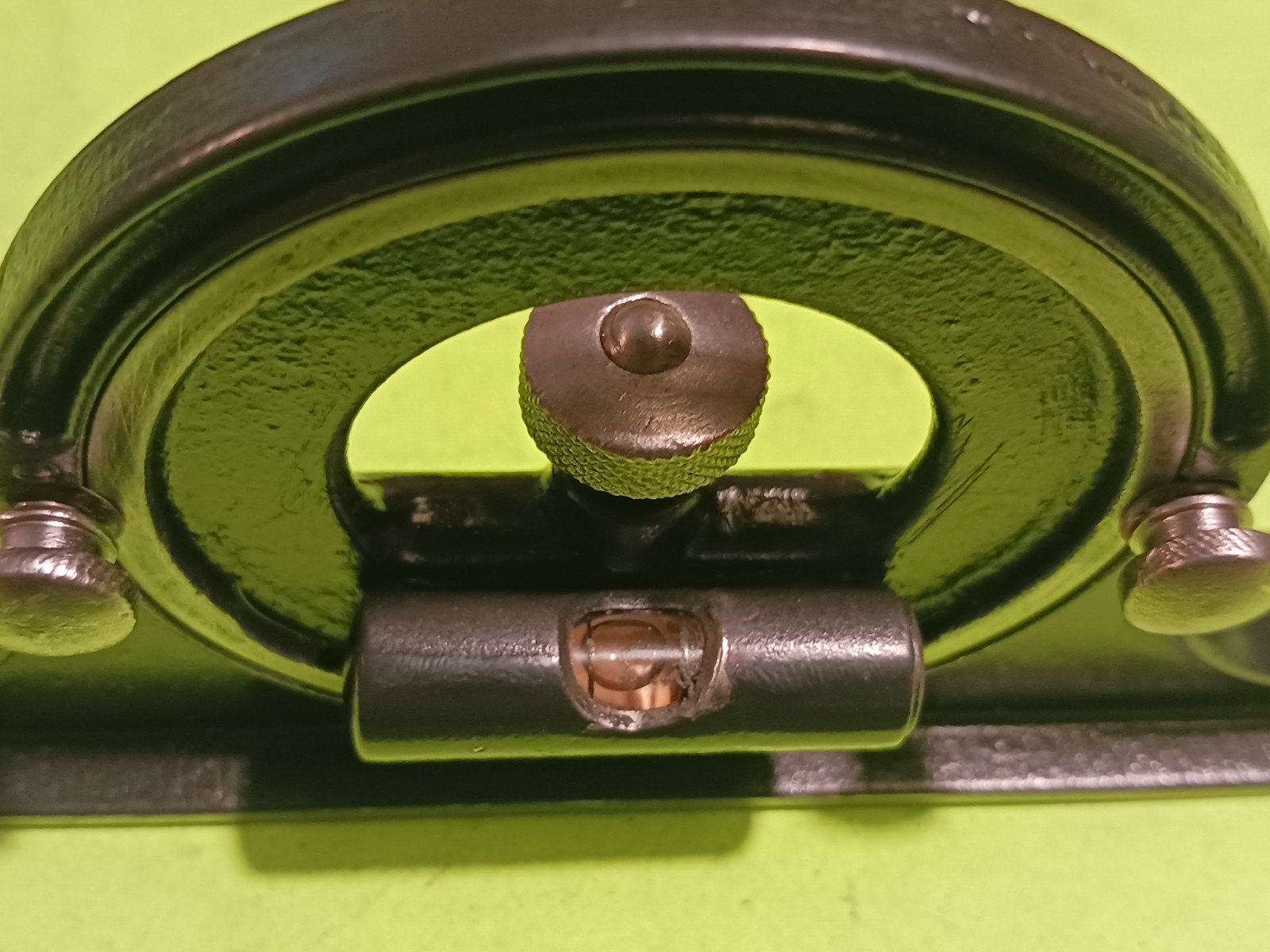 VINTAGE LUFKIN PROTRACTOR HEAD BLACK (FOR COMBINATION SQUARE) WORK GREAT