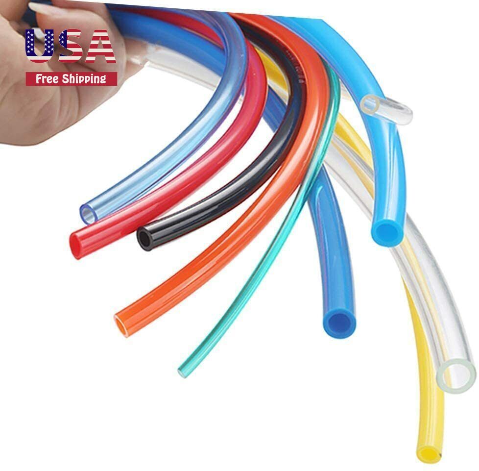 14mm x 10mm Orange Pneumatic Tubing Pipe PU Air Compressor Hose 16.4ft 5 Meter