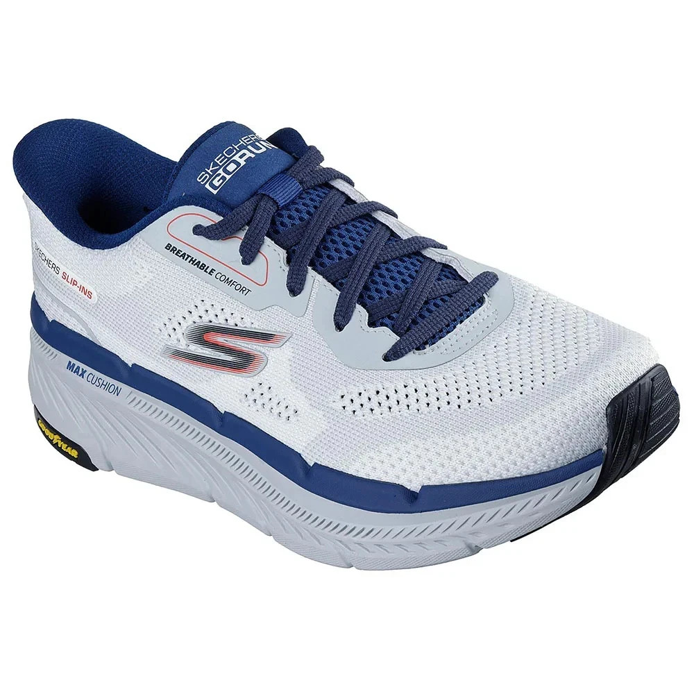 Skechers Shoes Men's Max Cushion Slip Ins Gray Navy Sport Air Memory Foam 220529