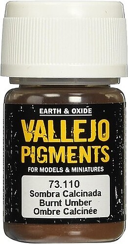 Vallejo Burnt Umber Pigment Powder (30ml) - Paint Pigment - #73110