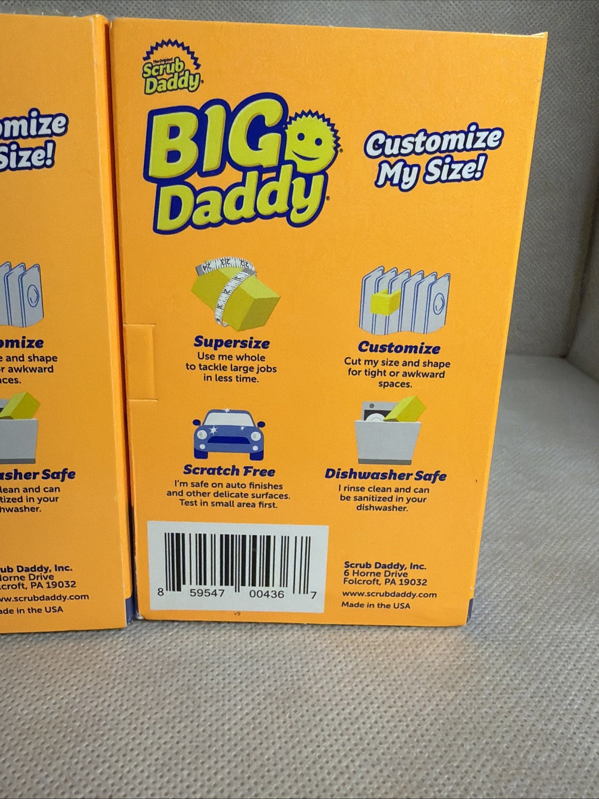 Scrub Daddy Big Daddy Flex texture Scrubber 2 Pack White✅