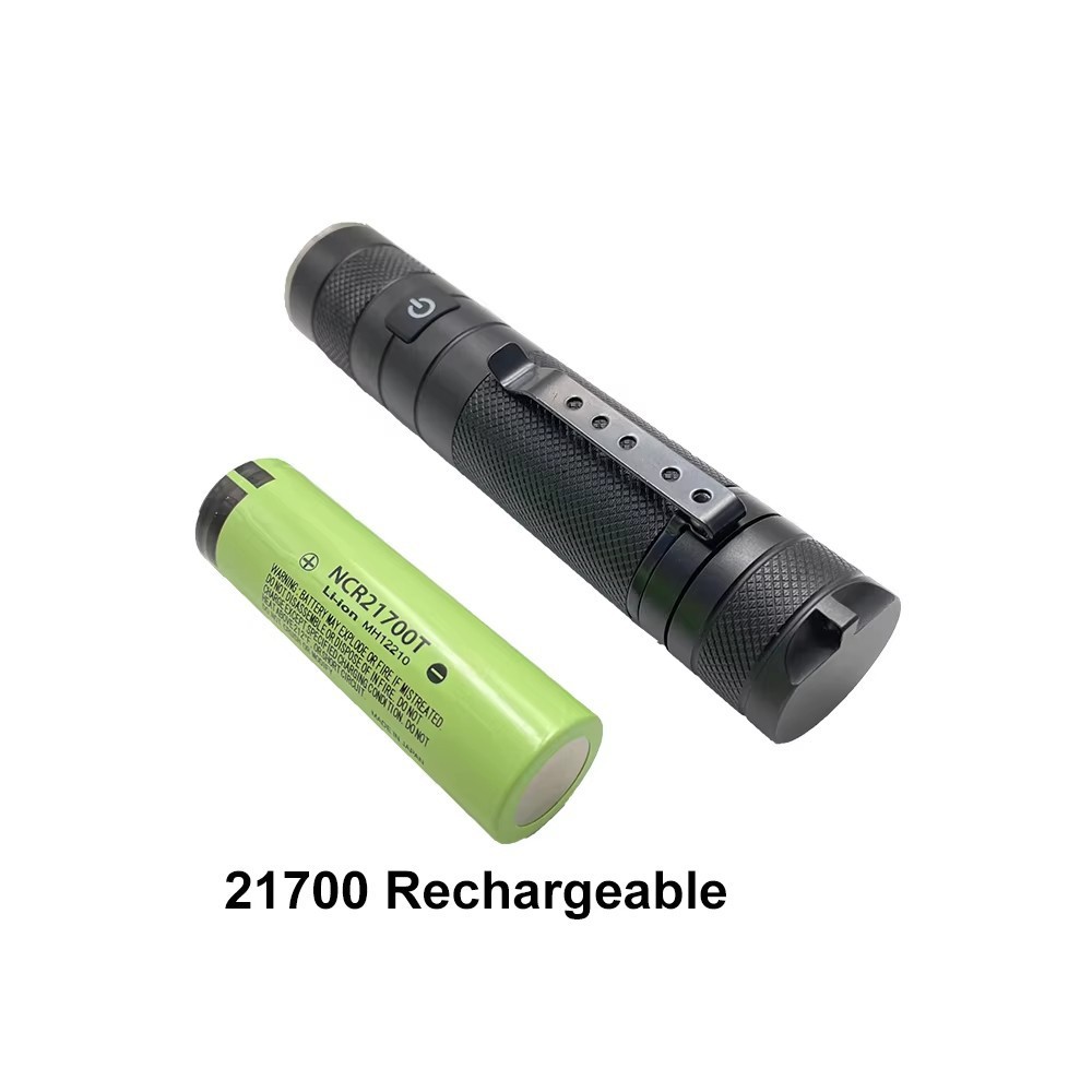 Bright Portable White Flashlight Type-C USB port Rechargeable LED Flashlight