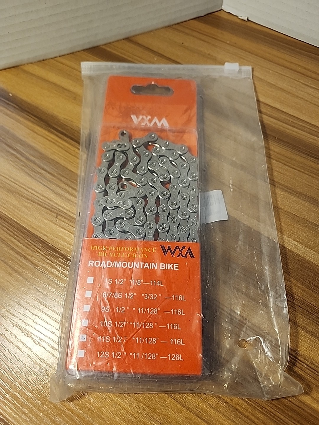 VXM Road/Mountain Bike Chain 9 Speed - 1/2" Pitch - inner width 11/128" - 116 L