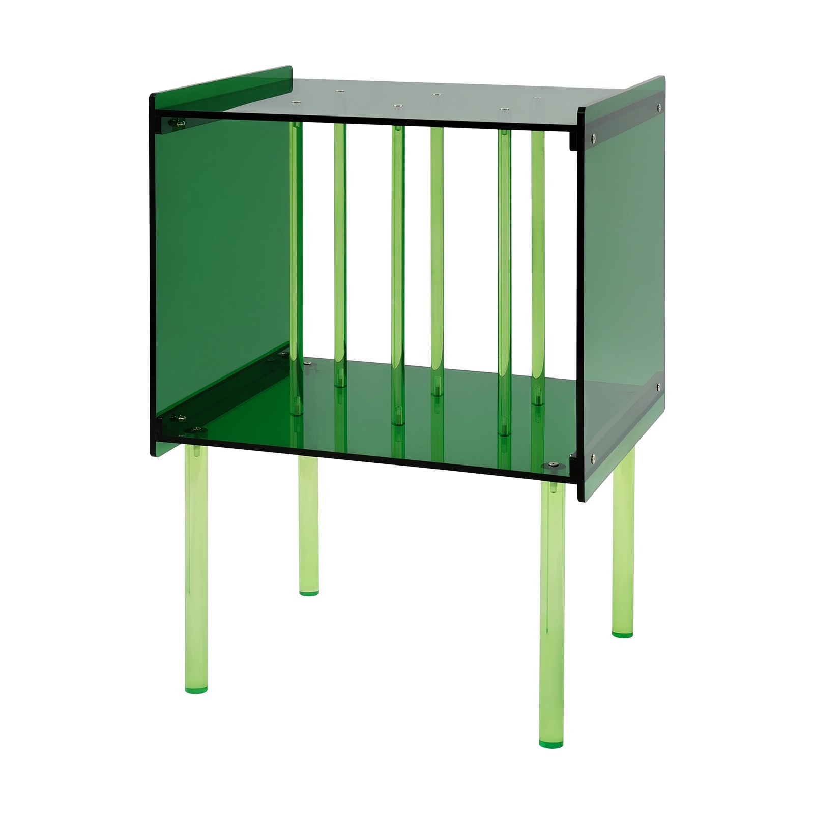 Record Player Stand with Storage Acrylic Side Table Acrylic Record Player Stand