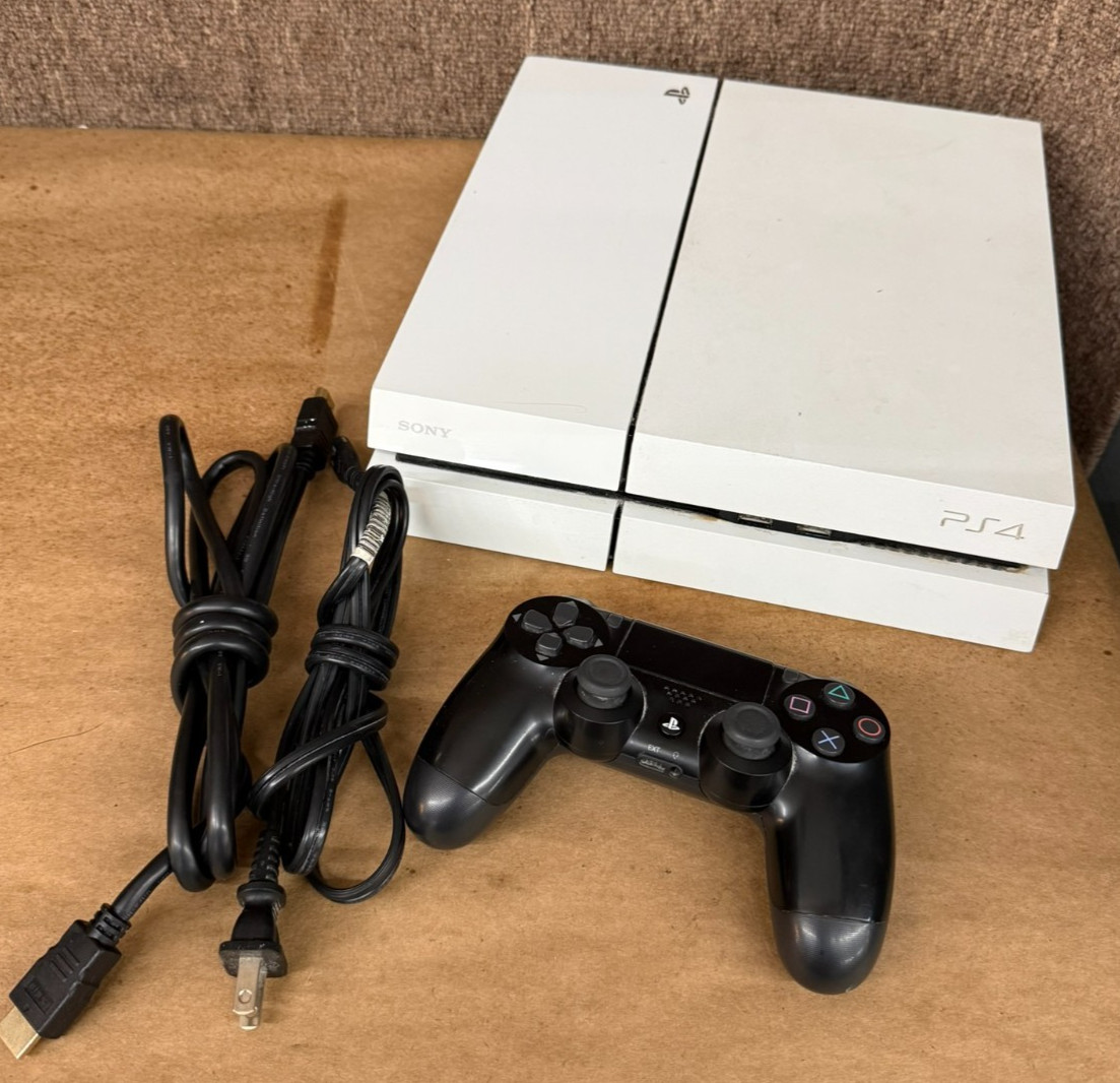 Sony PlayStation 4 Glacier White 500GB Home Console CUH-1115A With Controller