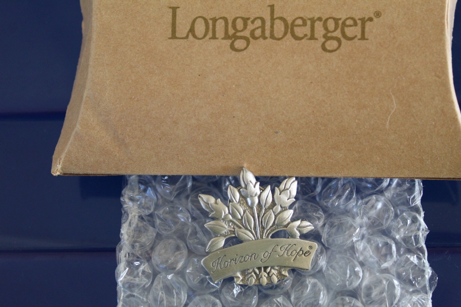 Longaberger RARE HOH "Horizon of Hope" Pewter Lapel Pin/Tie Tack #80302 NEW