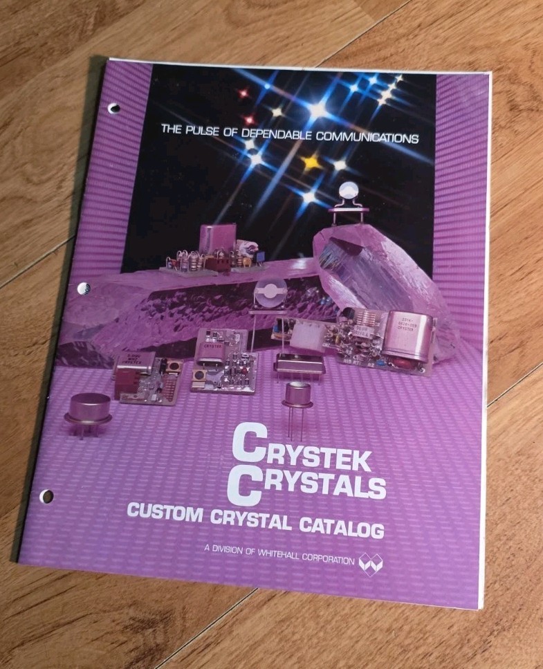 Crystek Custom Crystal Catalog  - Whitehall Corp 1986