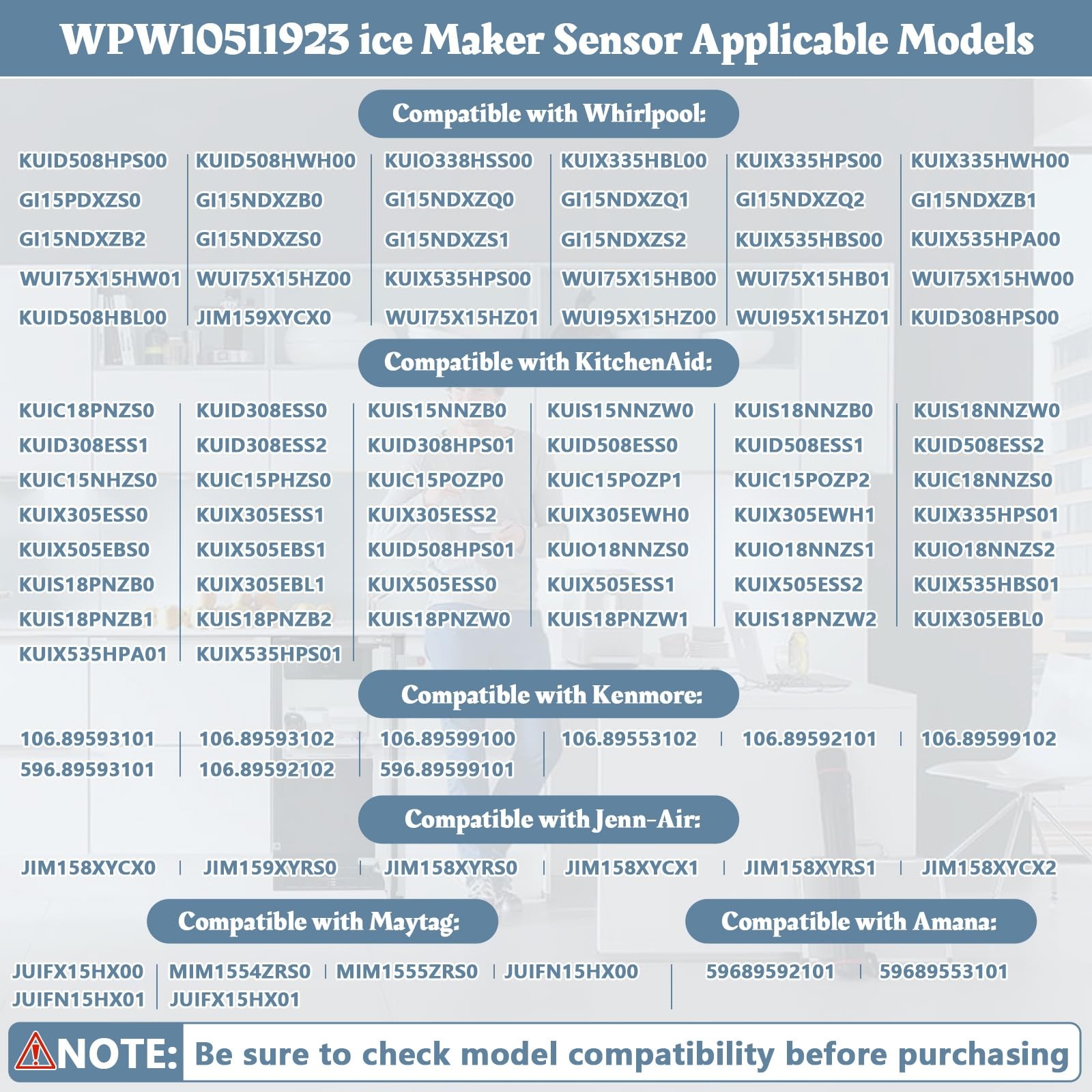 Sthovd W10511923 Ice Maker Bin Temperature Sensor Replacement for Whirlpool...