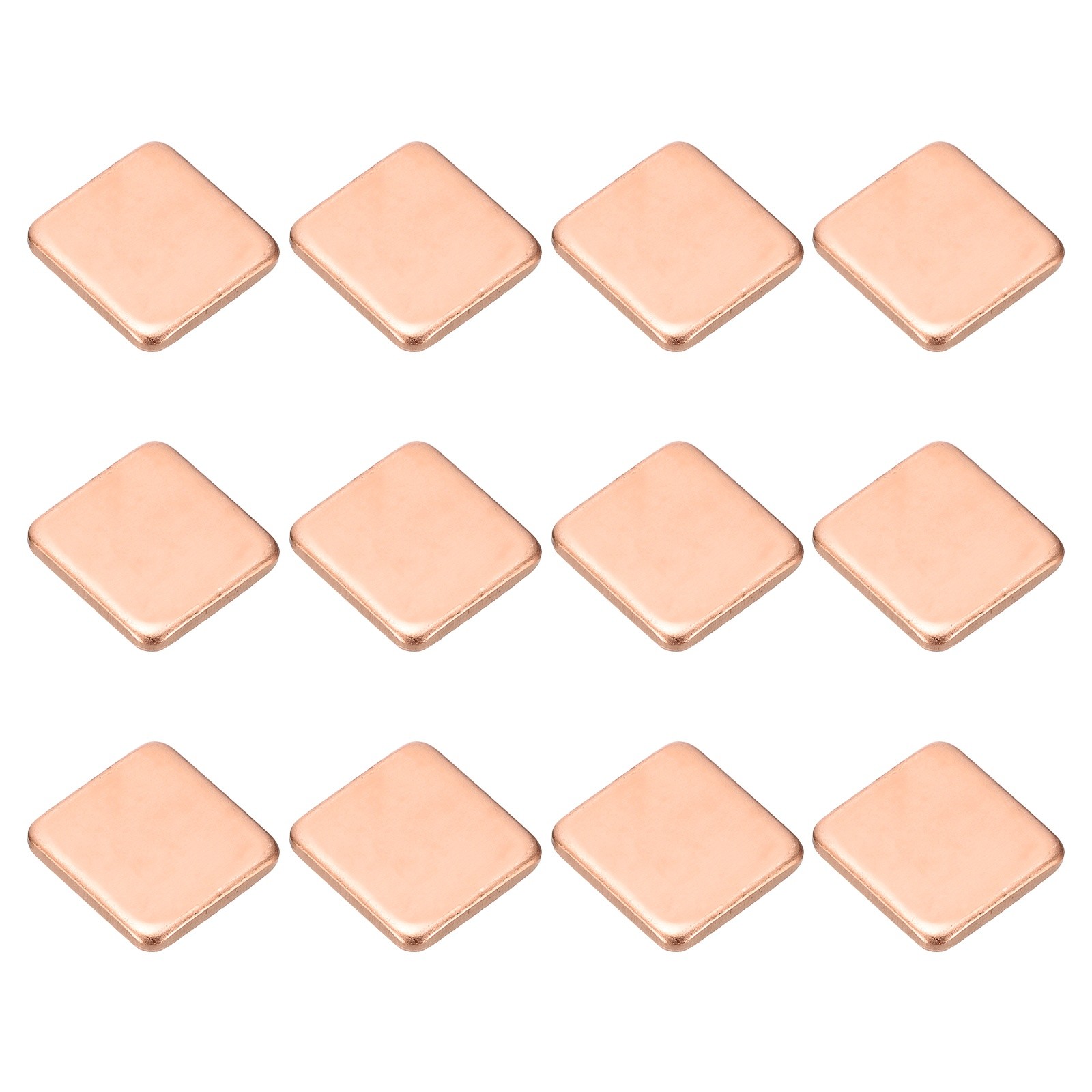 12 Pcs Heatsink Copper Pad Shim IC Chipset GPU Thermal Heatsink (15x15x2mm)