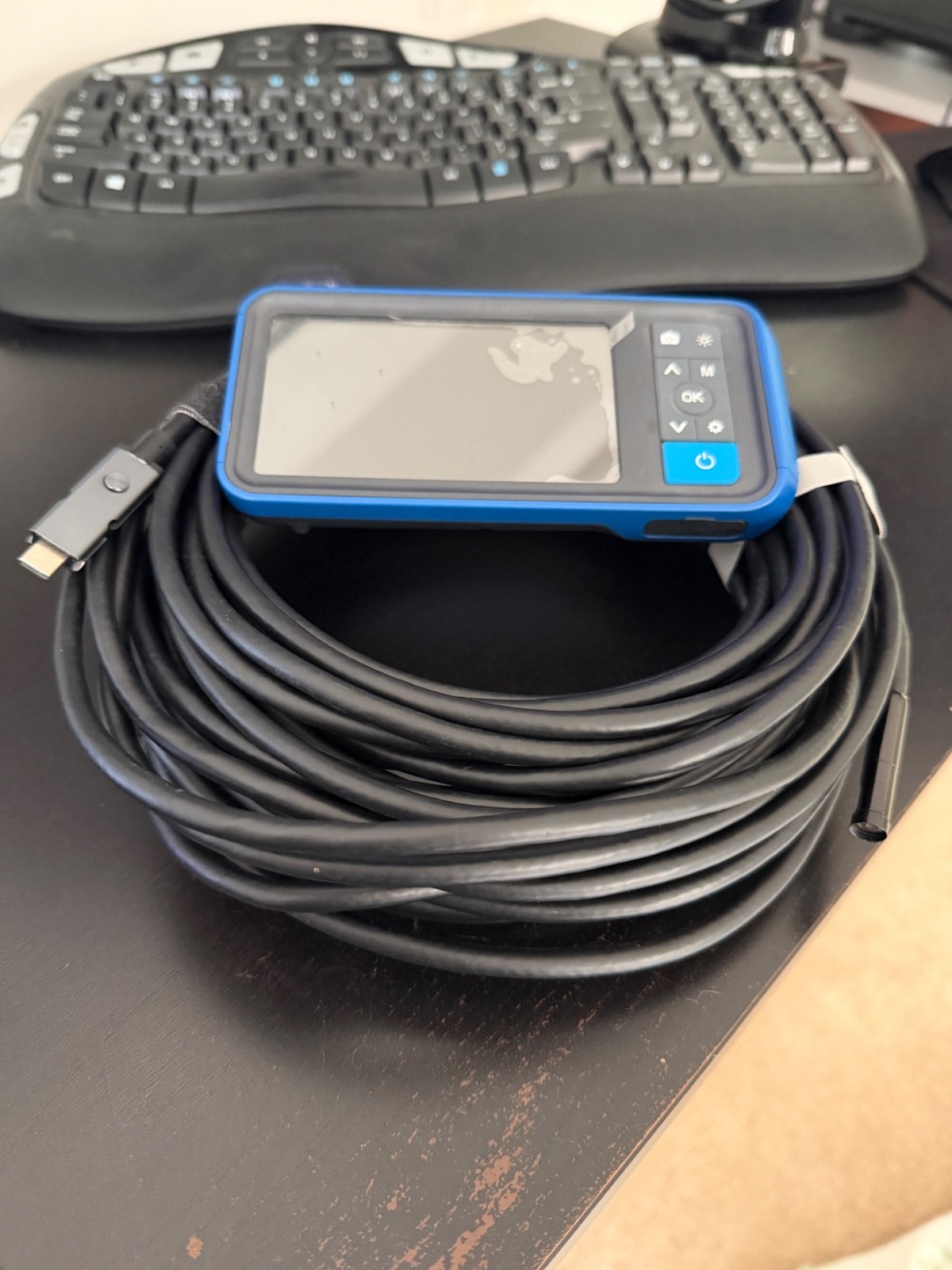 Dual Lens Borescope Inspection Camera with Light, Teslong Endoscope with IPS