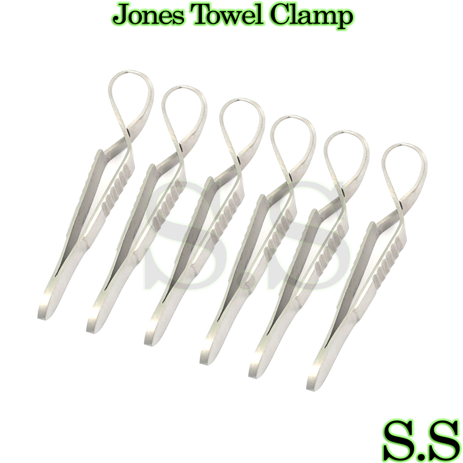 6 Jones Towel Clamp 2.5" Surgical ENT Veterinary Instruments