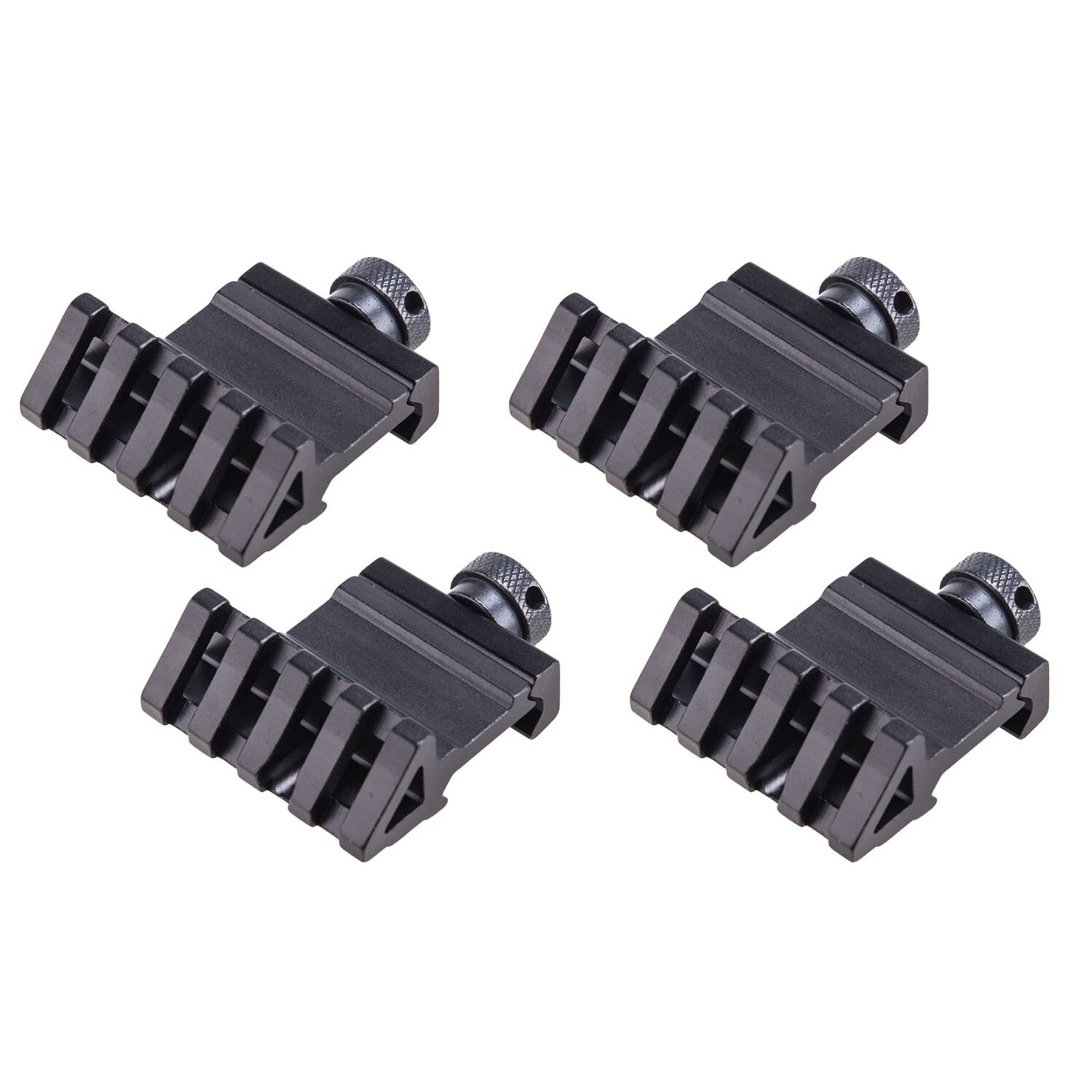 4 PCS Tactical 45 Degree Angle Offset 20mm Weaver Rail Mount Picatinny 4 Slot