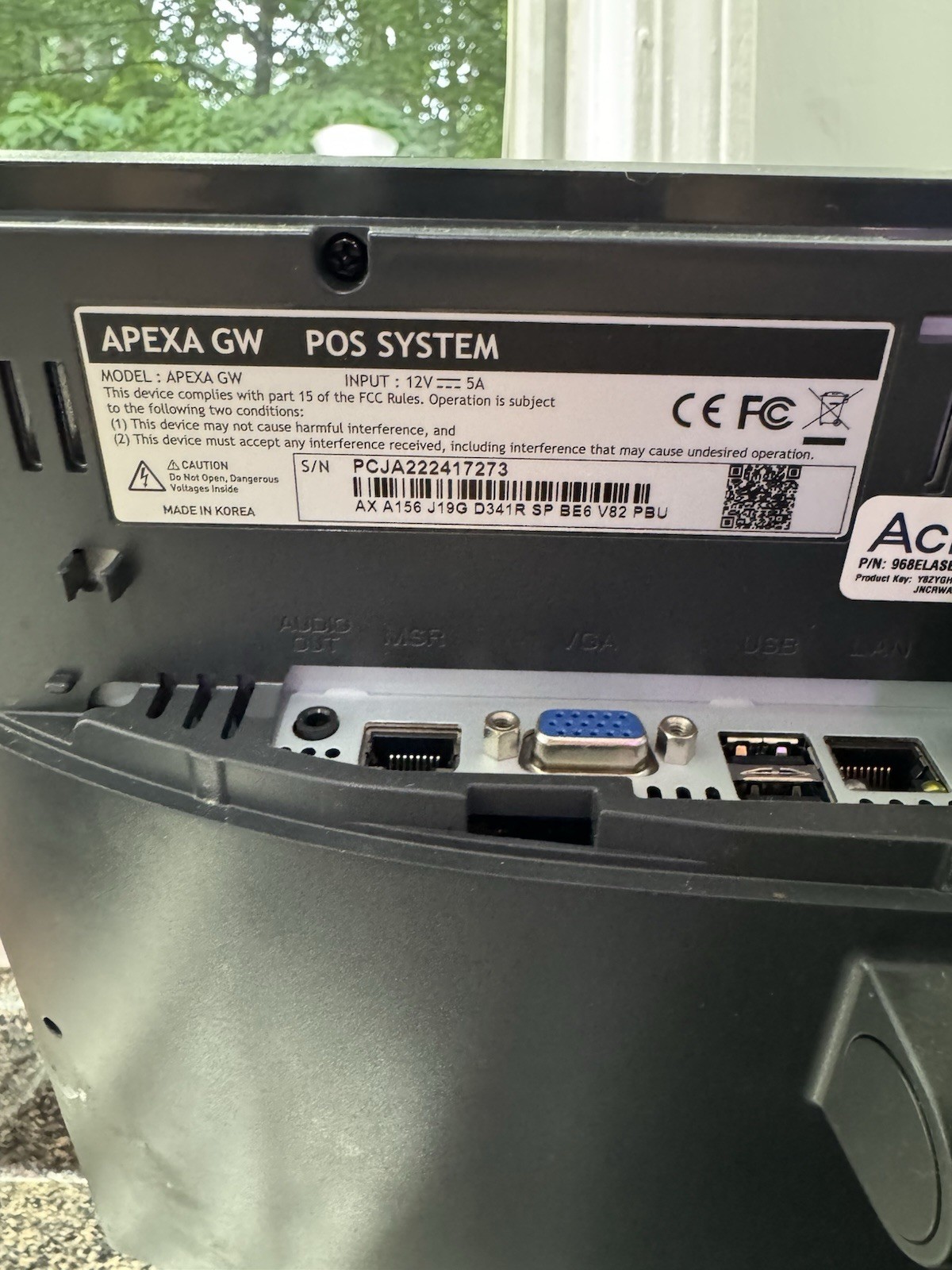 SpotOn APEXA GW POS Touchscreen System W/ PAX SP30 Card Reader