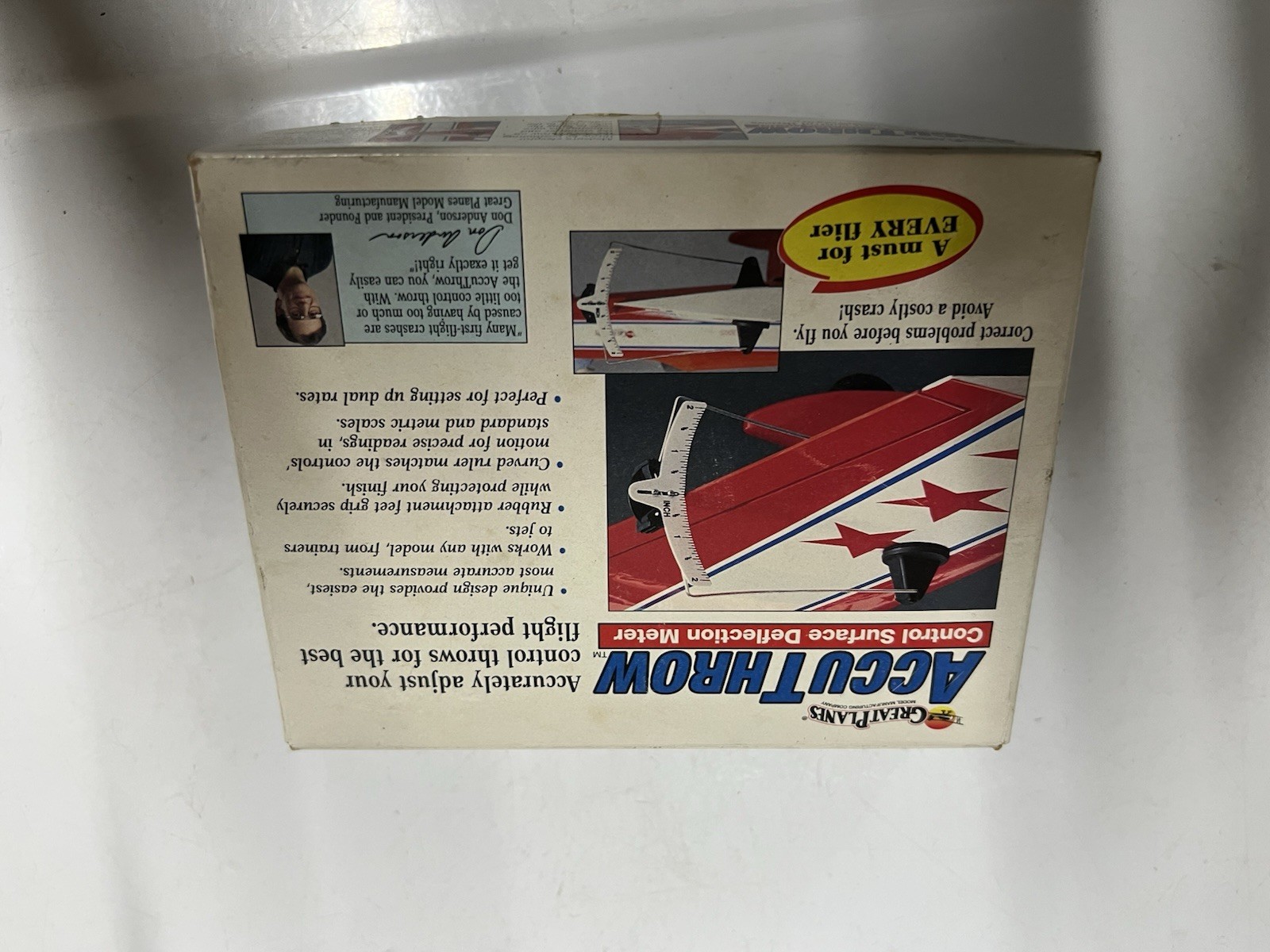 Great Planes ACCU THROW Control Surface Deflection Meter for R/C planes