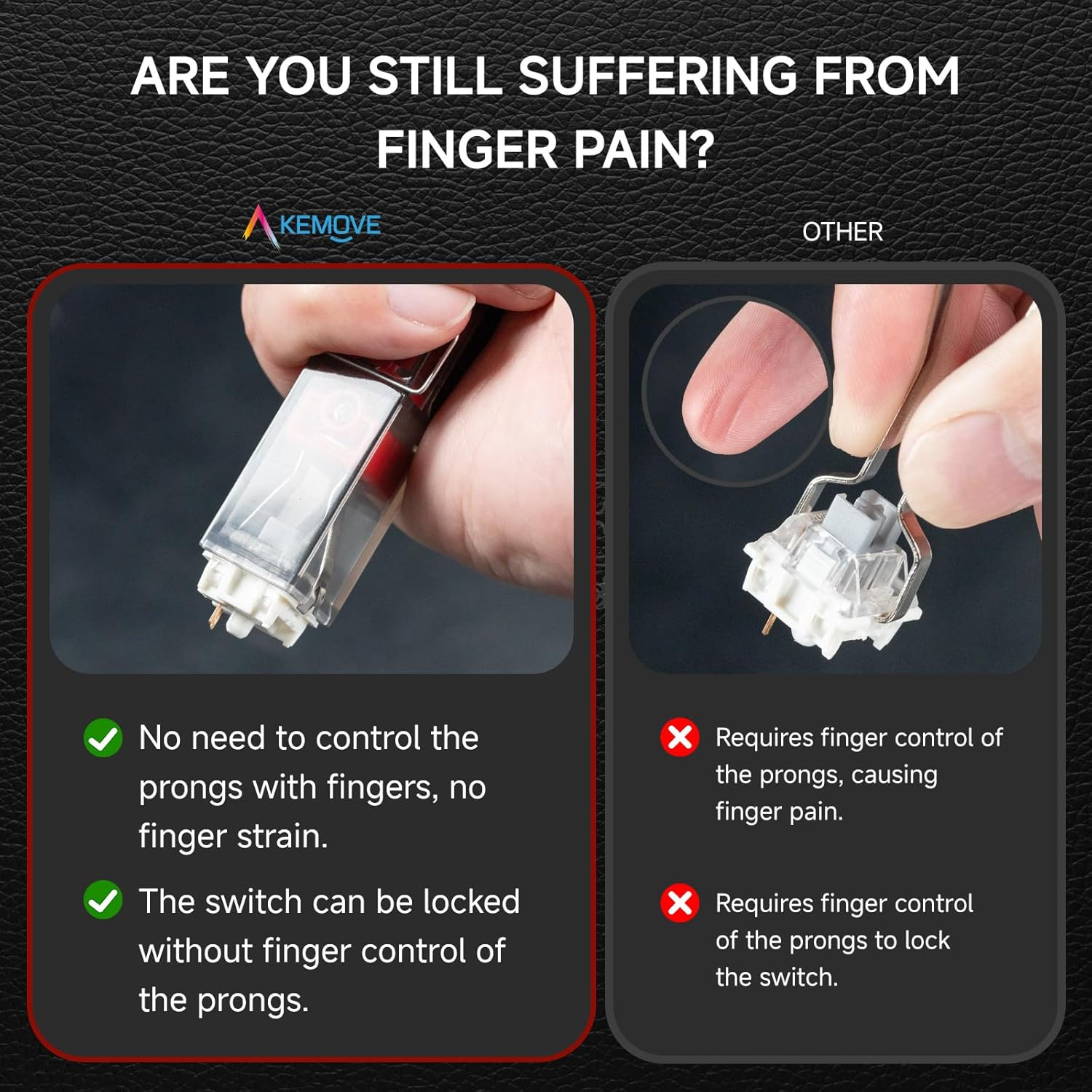 P10 2-In-1 Switch Puller Keycap Puller for Mechanical Keyboard, 304 Stain