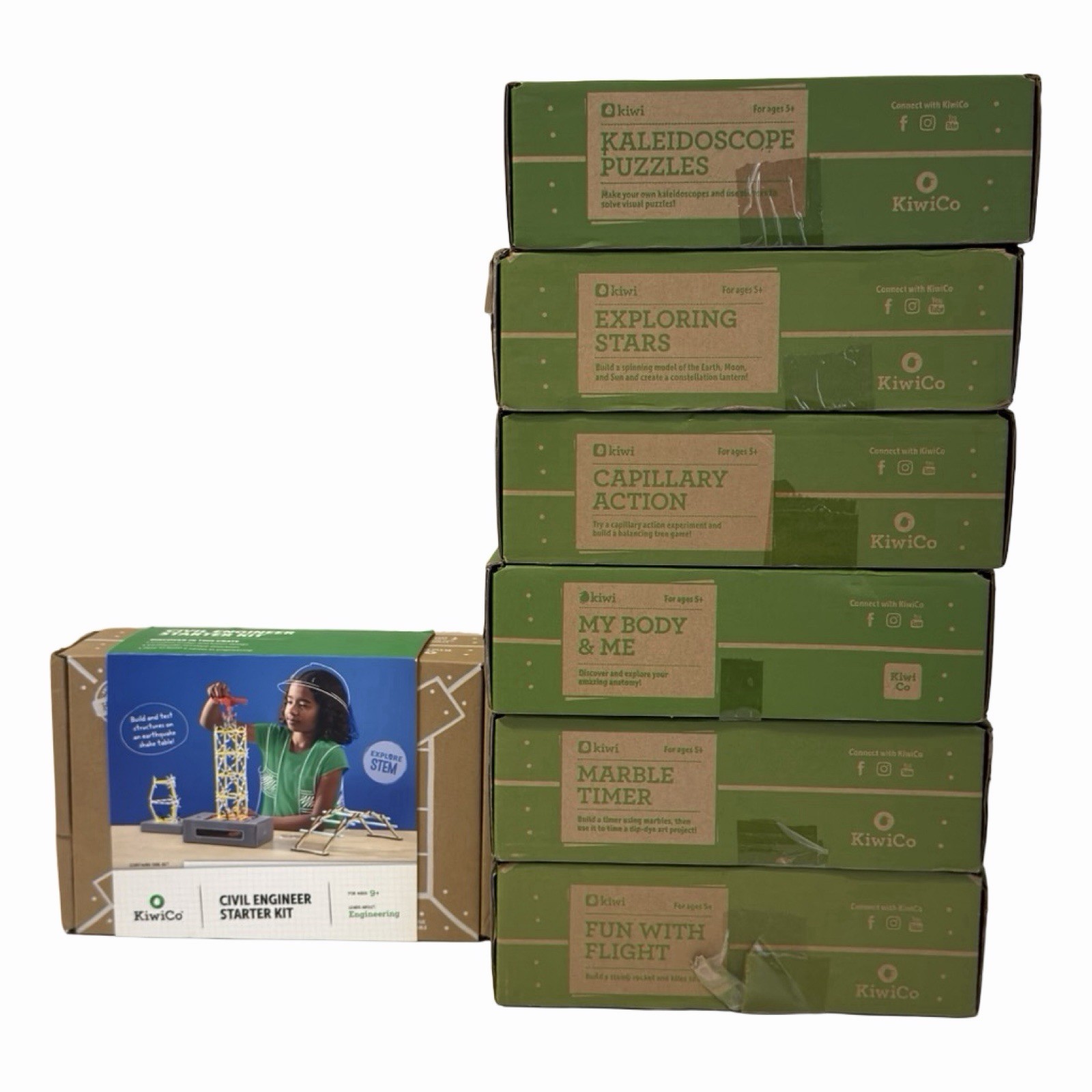 Lot of  7  Kiwi Co. Tinker Crates New