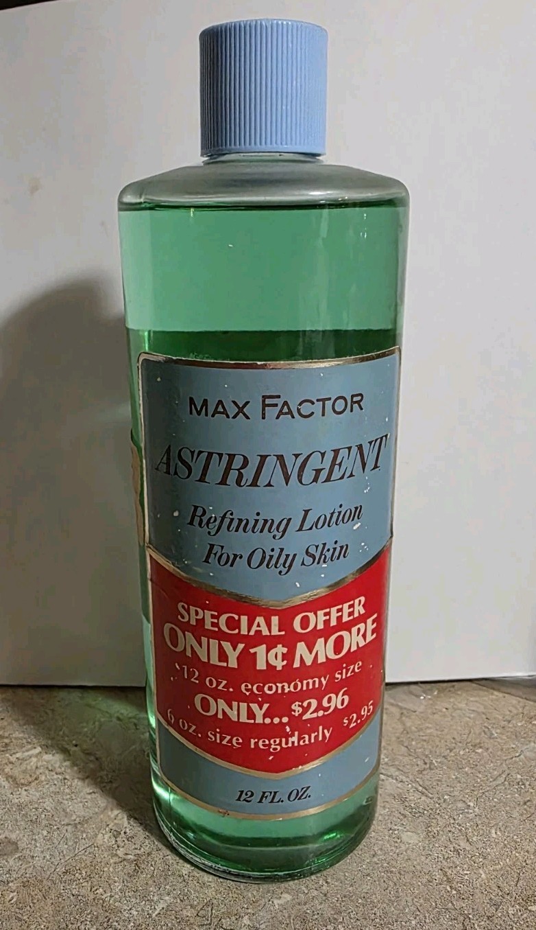 Vintage Max Factor Astringent Refining Lotion 12 FL OZ PROP- READ DESCRIPTION