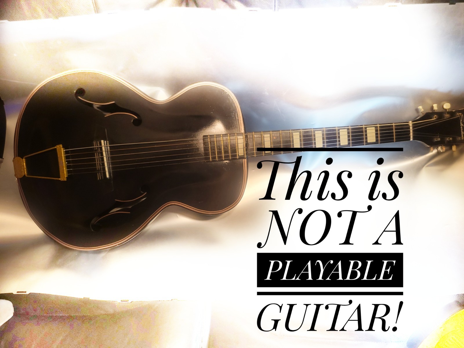 Silvertone Guitar (Repurposed) Wall-mounted Accessory Cabinet  ( Hidden Storage)