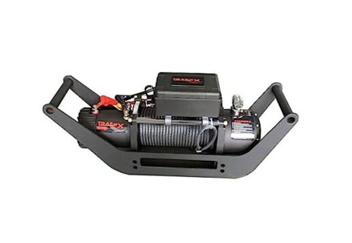 Winch Mount 2 Inch Receiver Hitch Fits Winches Up to 12,000 lbs Textured