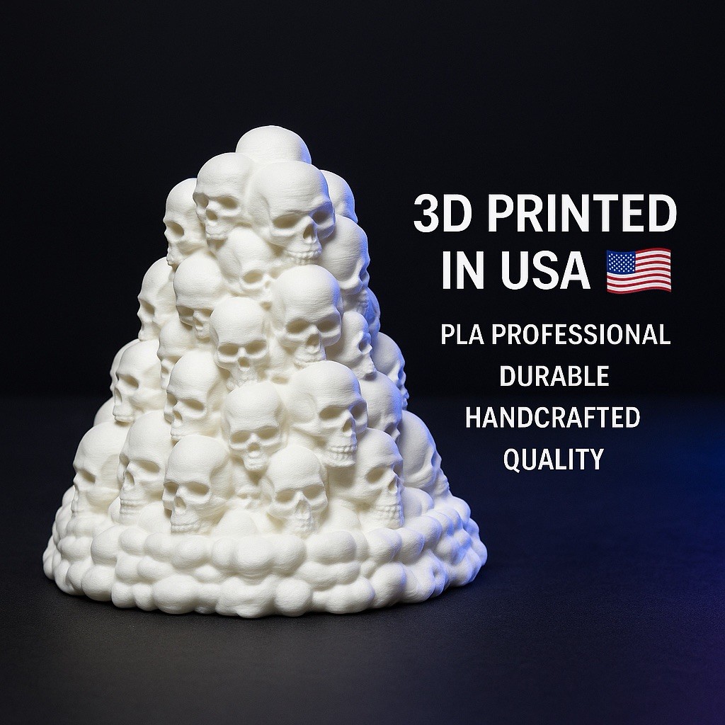 3D Printed Skull Controller Stand PS5 Xbox PC | White PLA Gamer Desk Gift 💀🎮