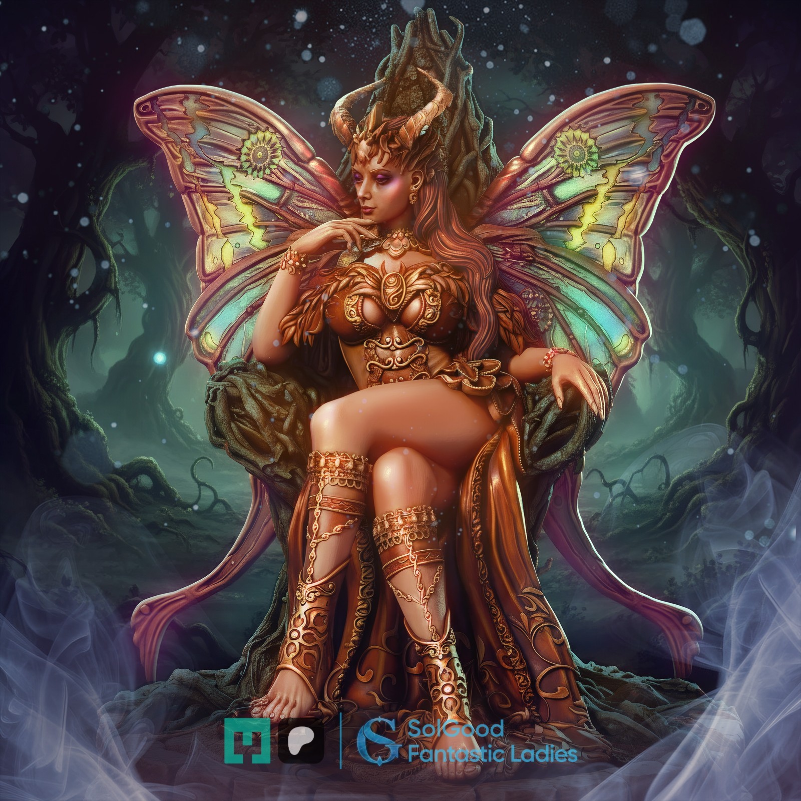 Dungeons & Dragons Playable Character - Female Fey, Fairy, Tiefling - Tennebra