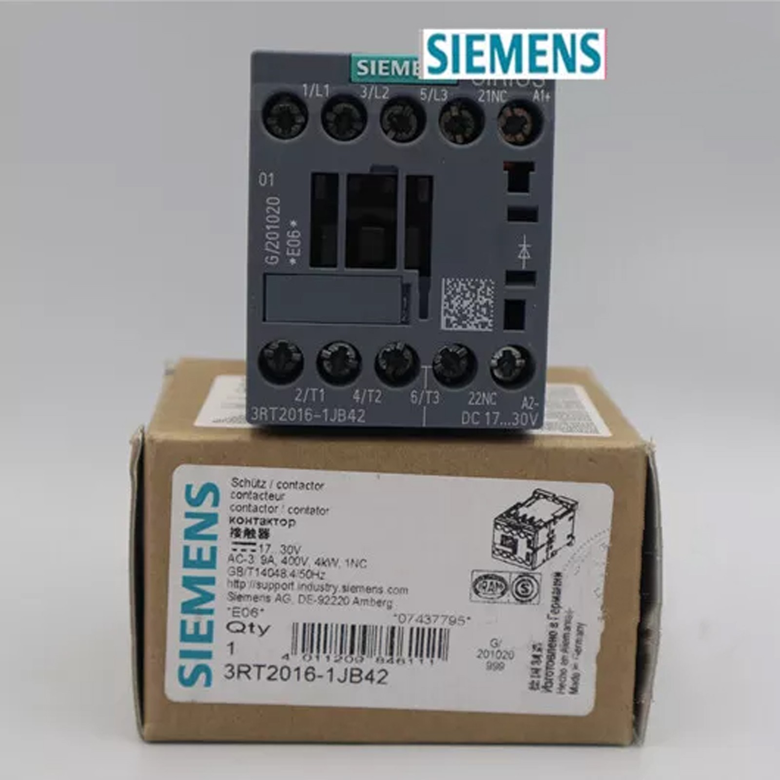 1PC NEW IN BOX SIEMENS Contactor 3RT2016-1JB42 FAST SHIP#XR