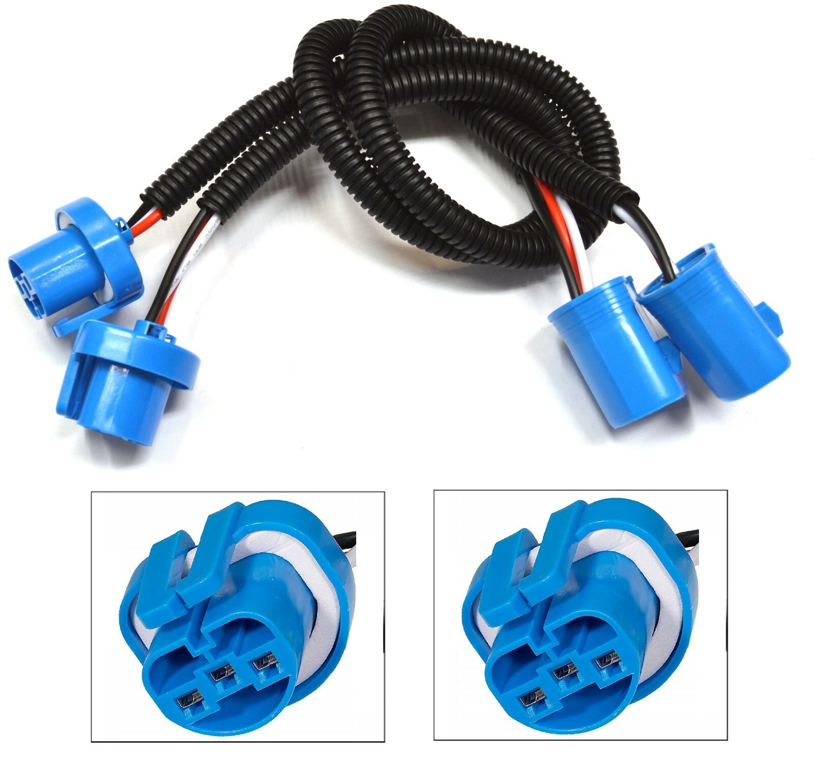 Extension Wire P 9004 HB1 Two Harness Head Light Bulb Replacement Plug Adapter