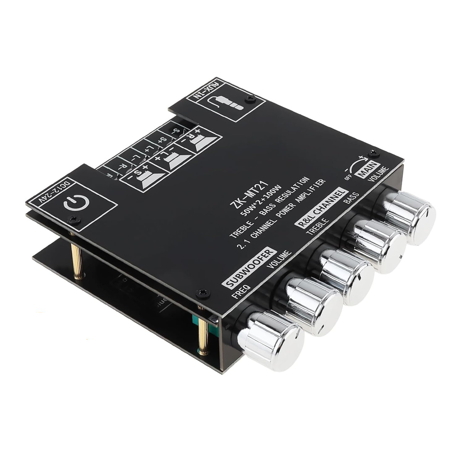 ZK-MT21 Bluetooth Amplifier Board, 50W+50W+100W 2.1 Channel Subwoofer Amp Board