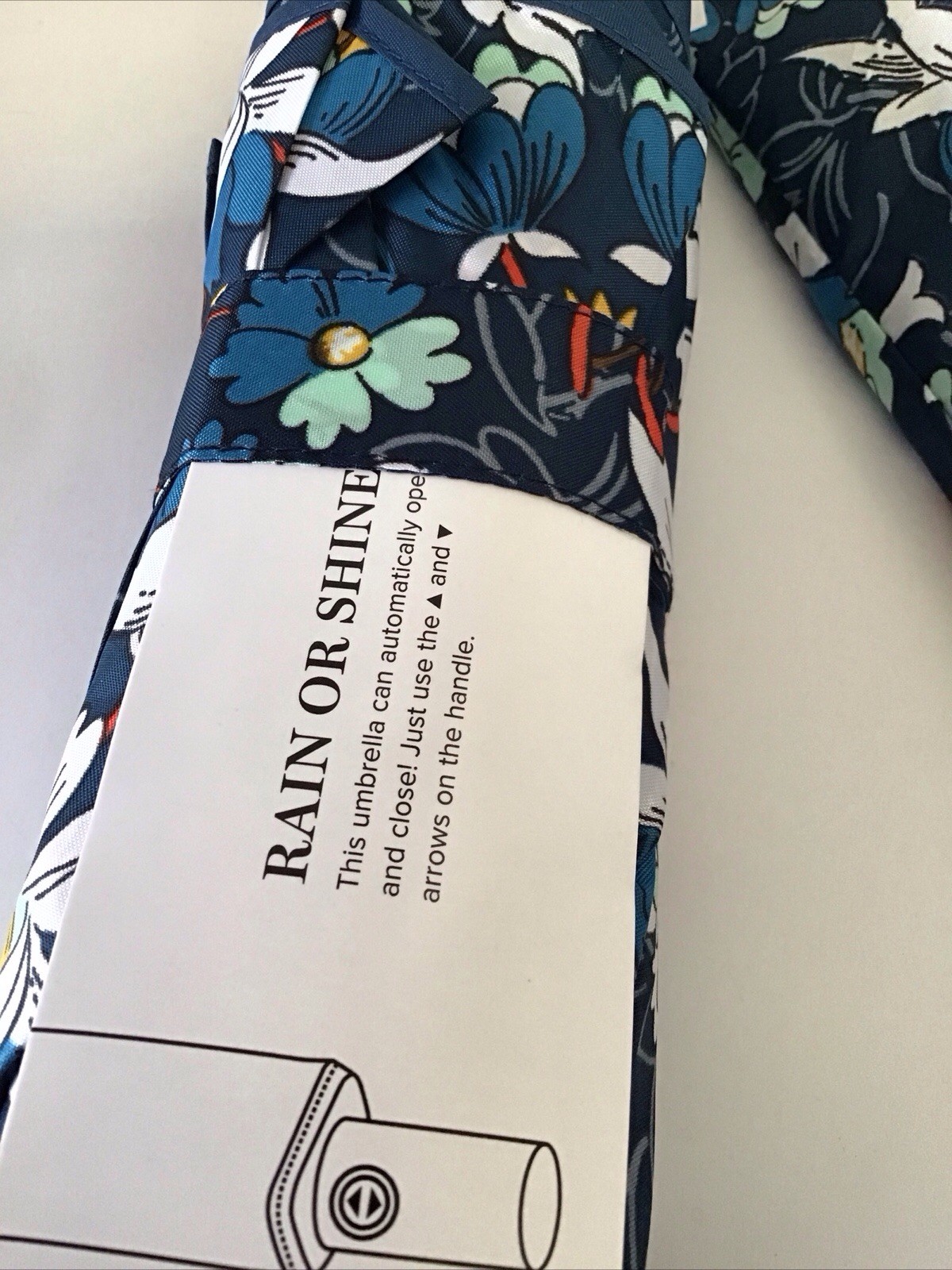 Vera Bradley Umbrella ~ Folding Full Size Automatic Open FLORAL BURSTS NWT