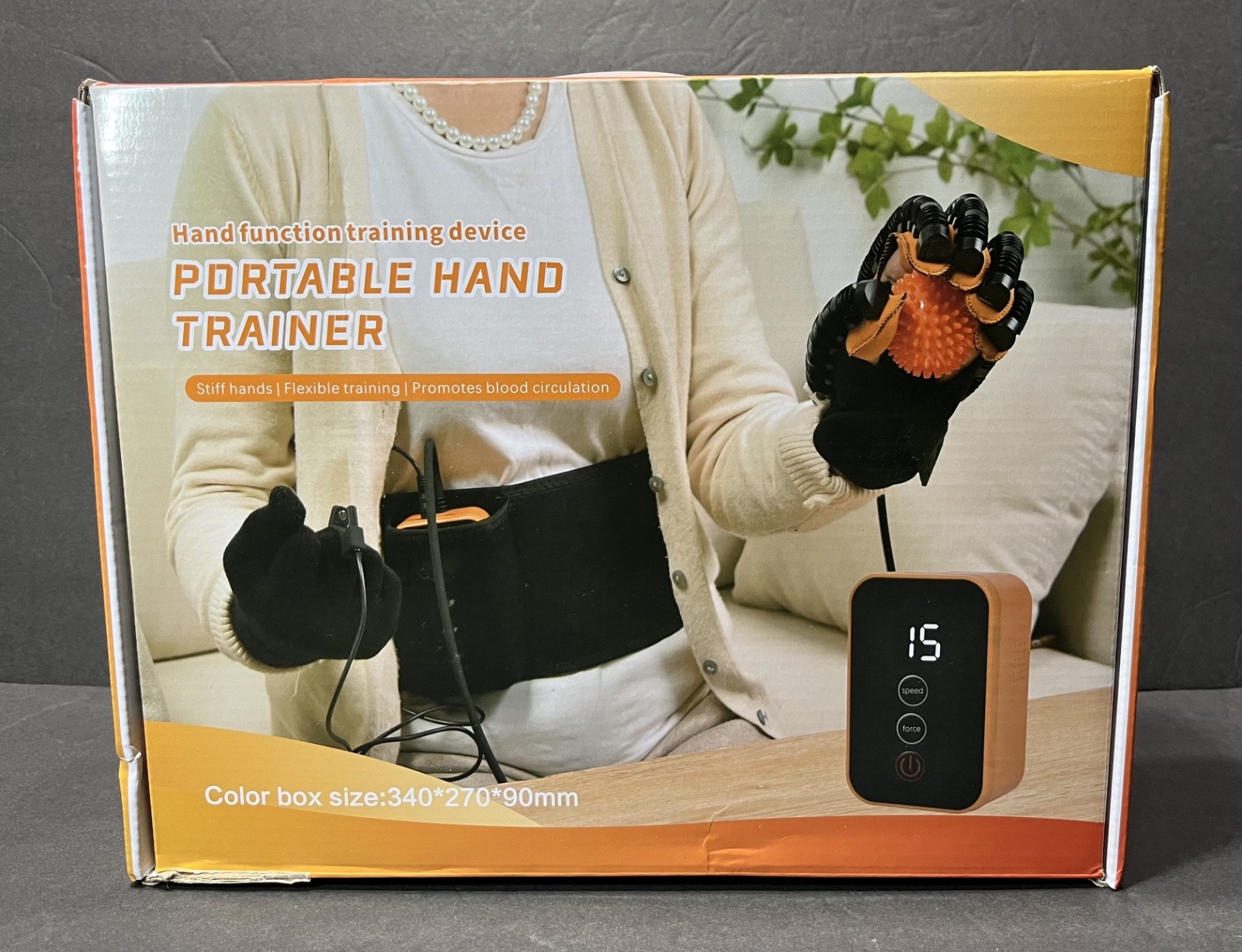 Hand Function Training Device Portable Hand Trainer Left Hand Medium NEW