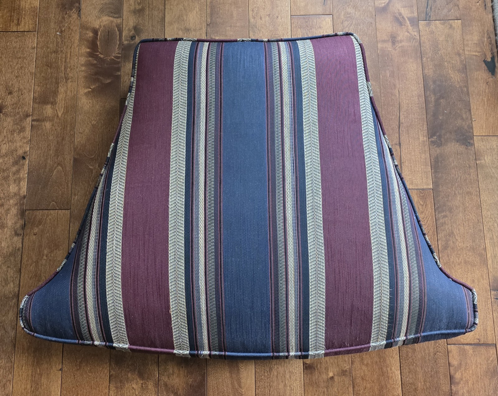 Vintage Burgundy Striped Wing Chair Century Furniture CHAIR CUSHION ONLY