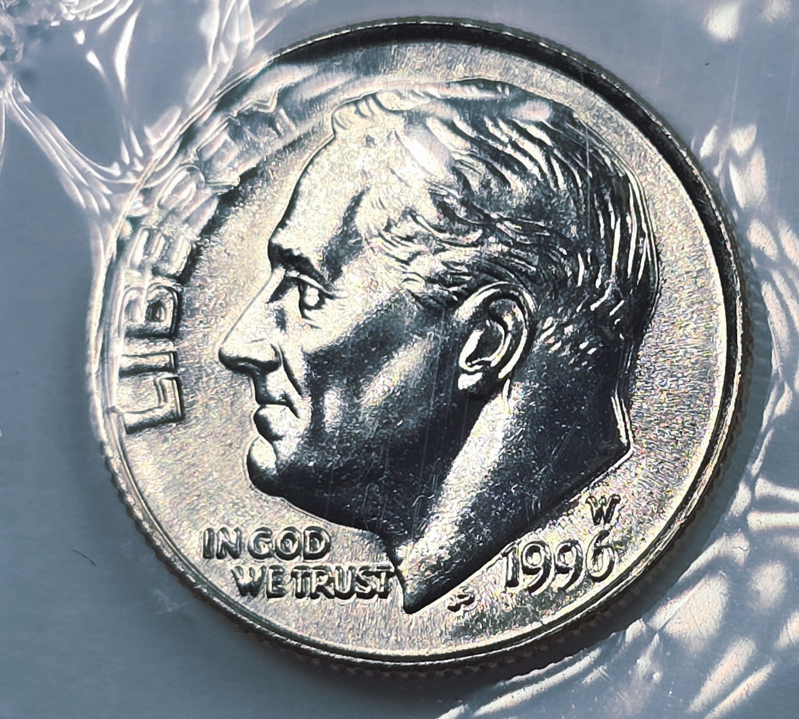 1996 W Roosevelt Dime 10C 50th Anniversary SEALED MINT CELLO Free Shipping